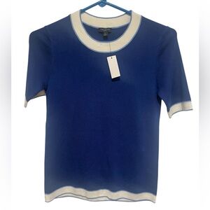 Talbots Petite S/S Top Women’s Size P - Blue - 60% Cotton / 40% Rayon NWT